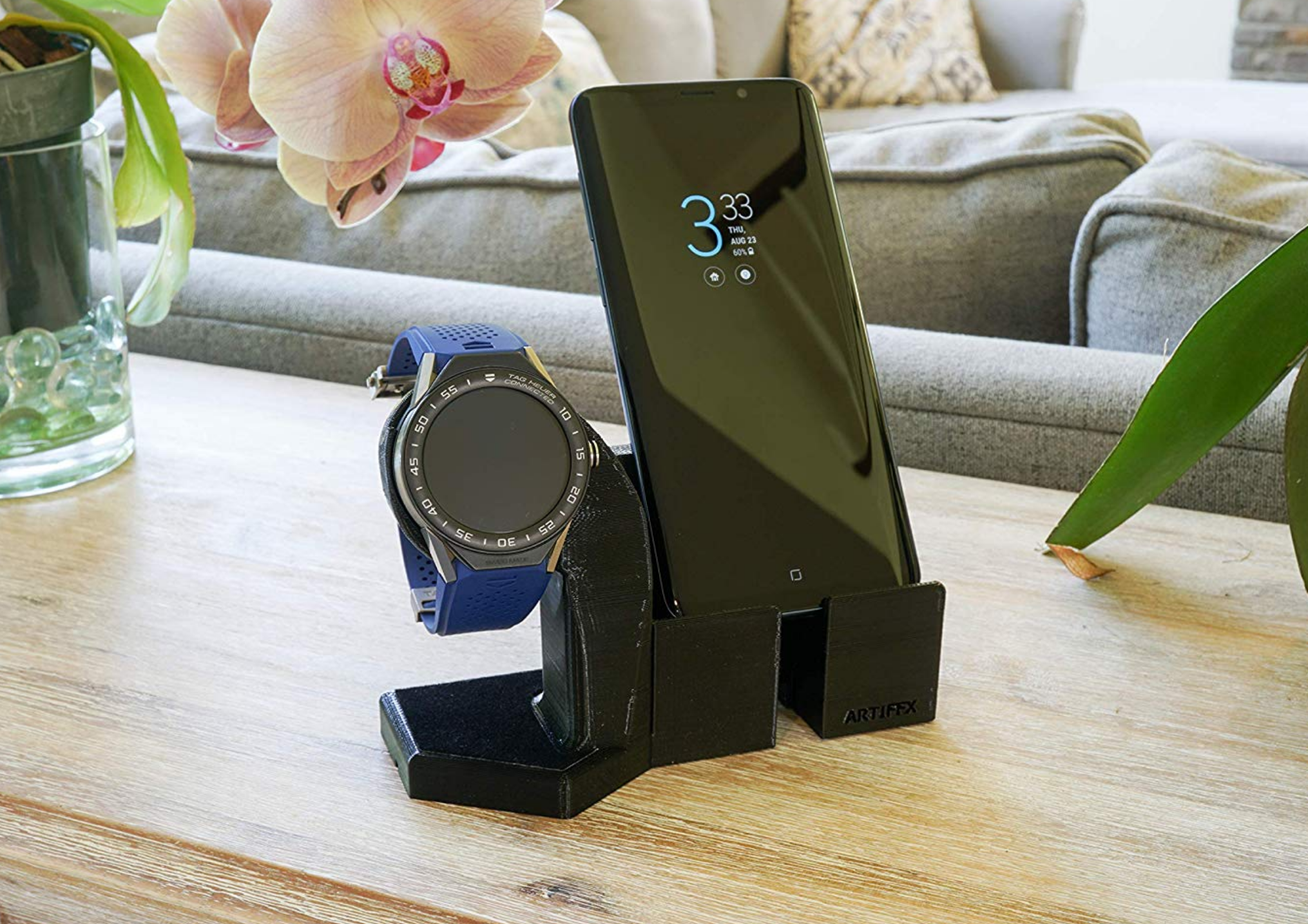 Artifex Design Stand for 2nd Generation TAG Heuer Connected Modular 45 Smartwatch, Phone Combo - Artifex Design 3D