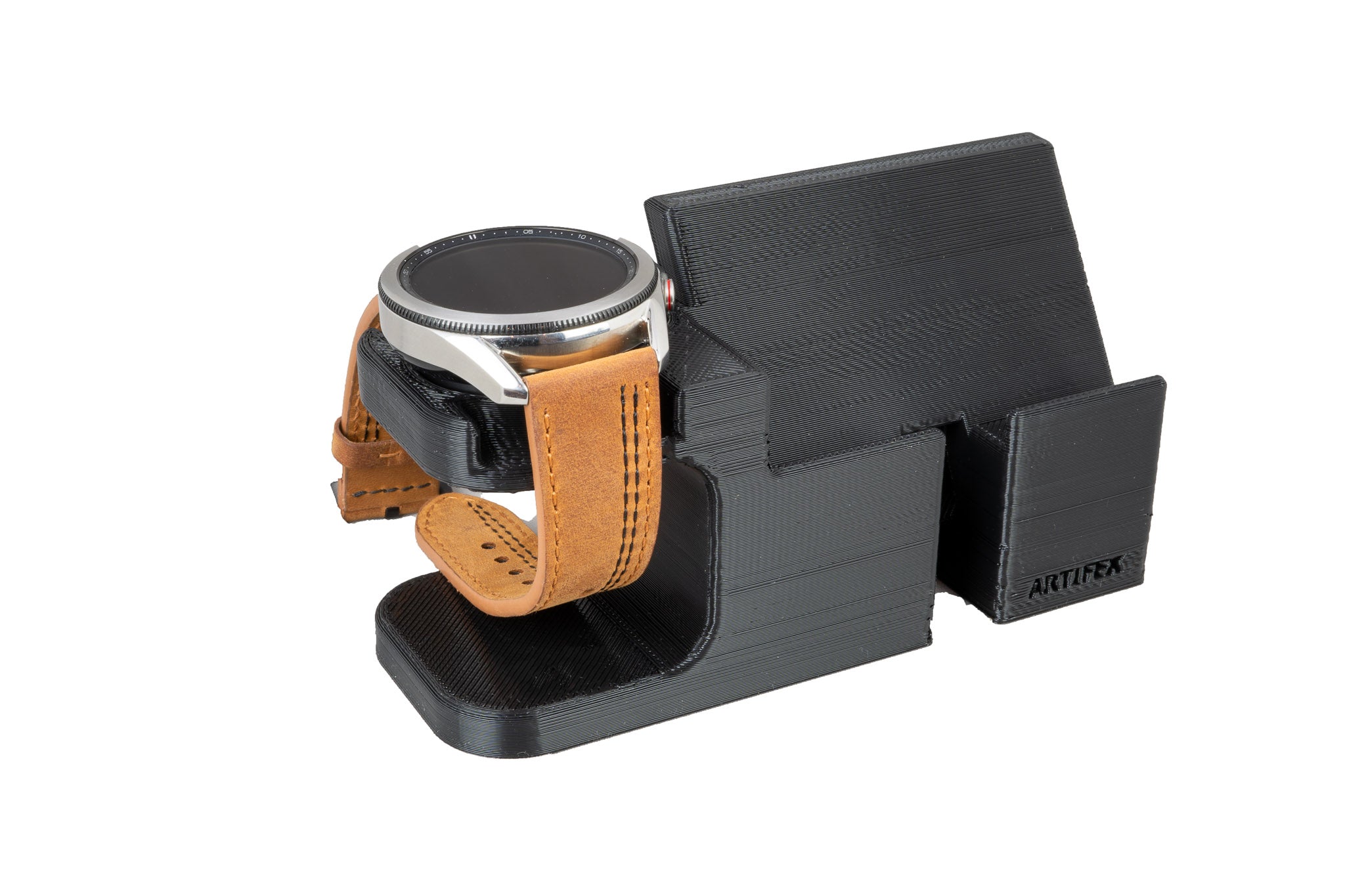 Artifex Design Stand Configured for Samsung Galaxy Watch 3 and Active Smartwatch Phone Combo - Artifex Design 3D
