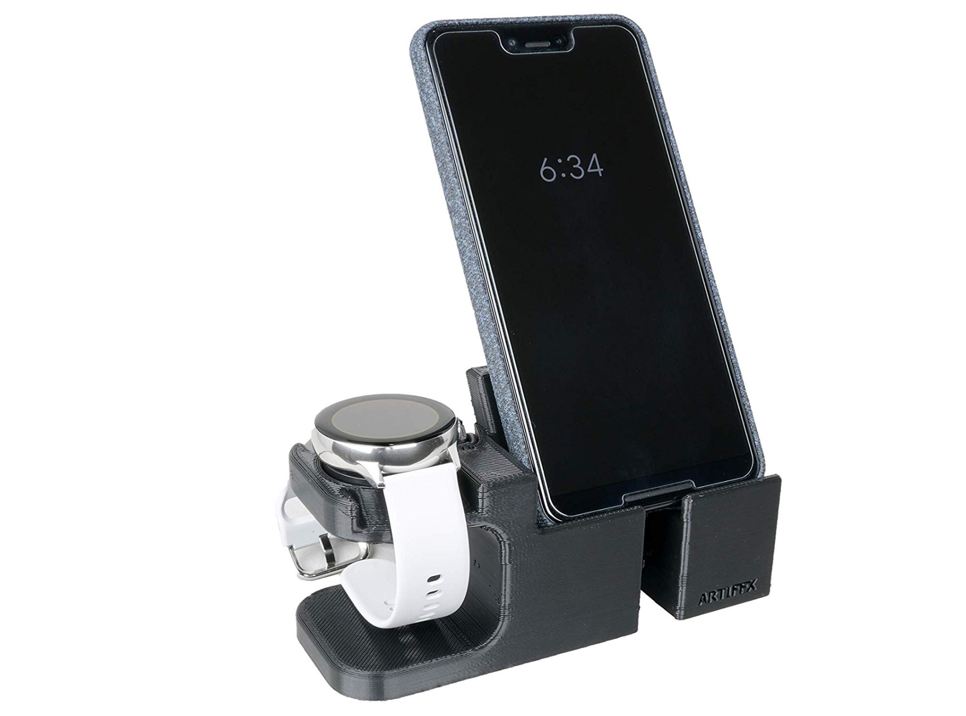 Artifex Design Stand Configured for Samsung Galaxy Watch 3 and Active Smartwatch Phone Combo - Artifex Design 3D