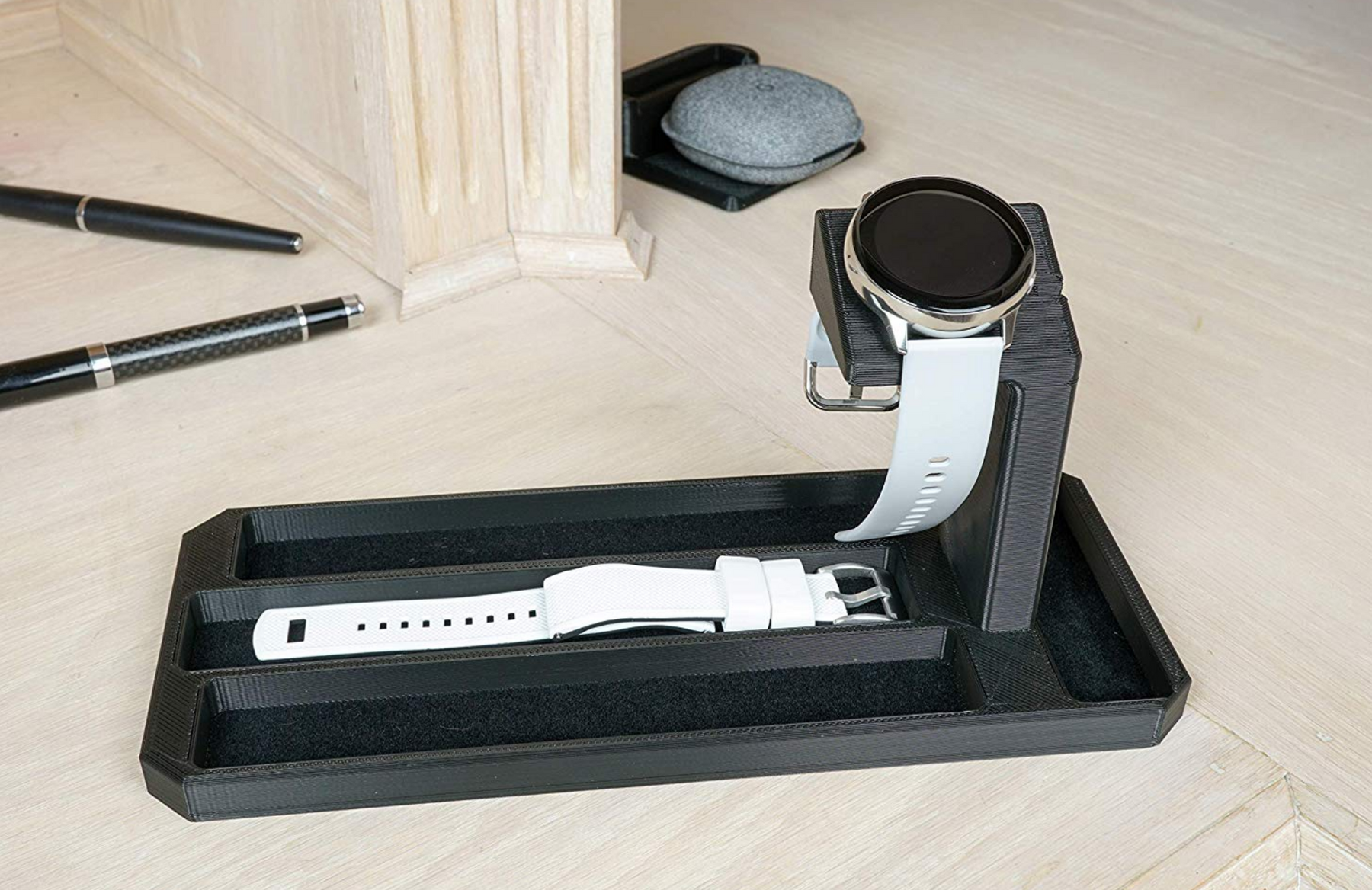 Artifex Design Stand Configured for Samsung Galaxy Watch 3 and Active Smartwatch Charging Stand, Strap Combo - Artifex Design 3D
