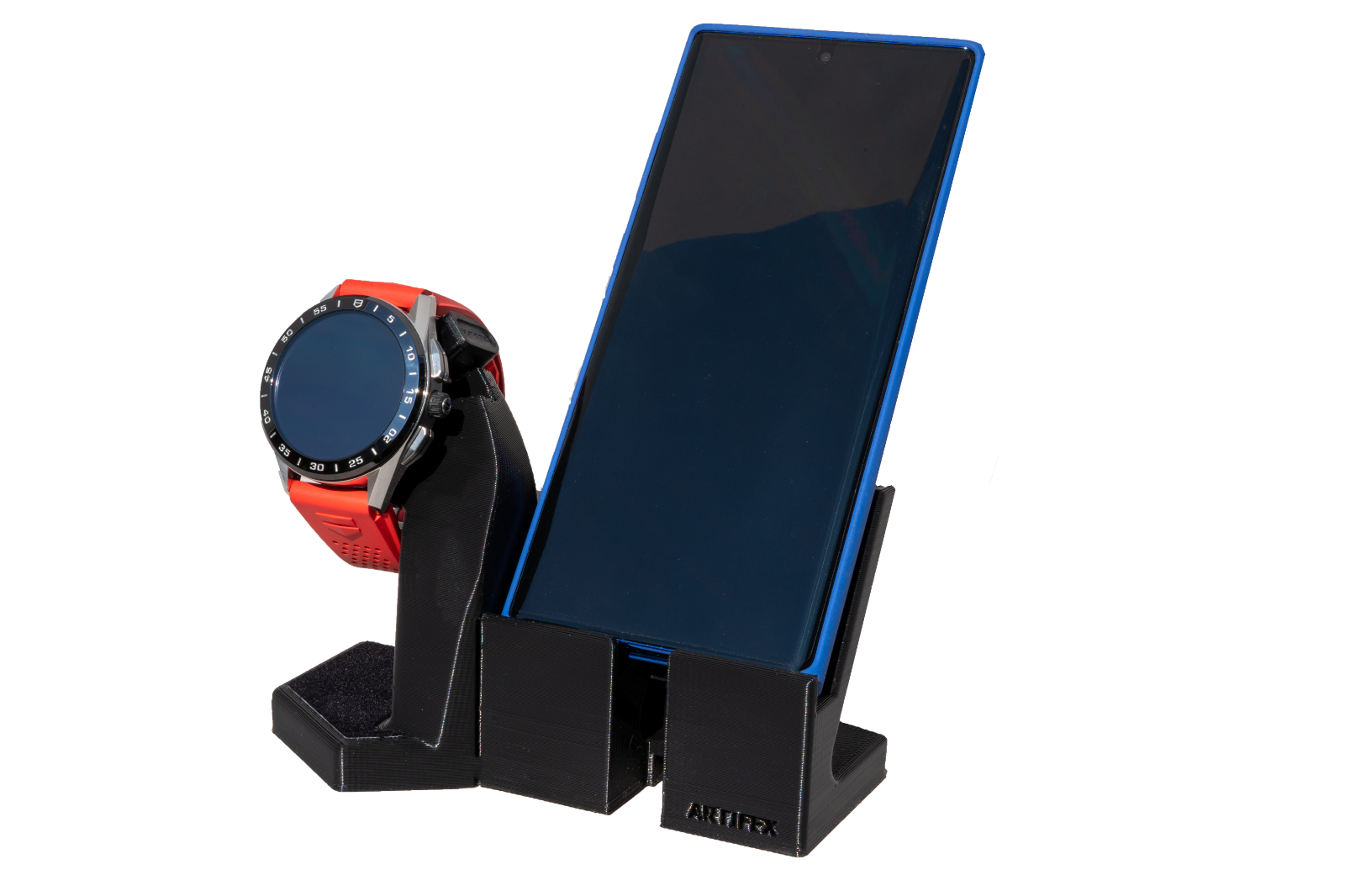 Artifex Design Stand Configured for 3rd Generation TAG Heuer Connected 2020 Phone Combo (Includes USB Cable) - Artifex Design 3D