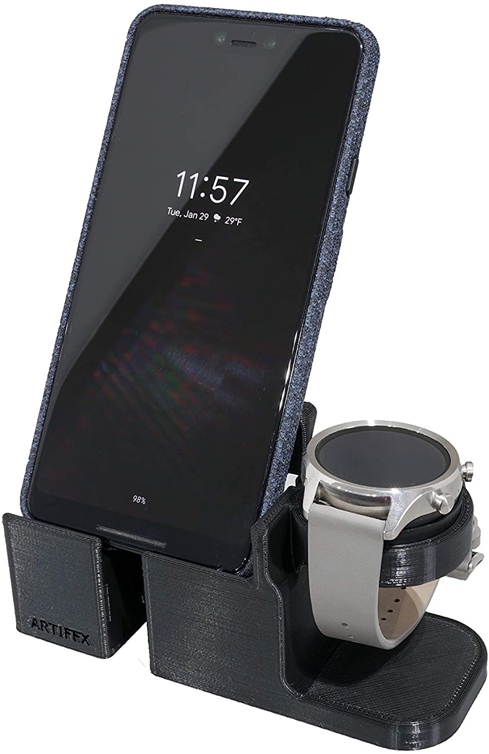 Artifex Design Stand Configured for TicWatch C2 Smartwatch Combo - Artifex Design 3D