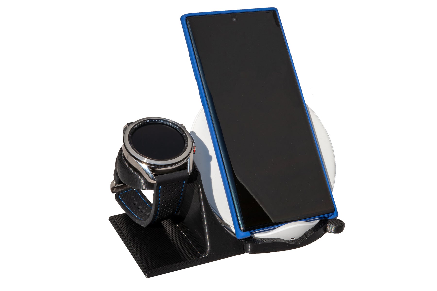Artifex Design Stand Configured for Samsung Galaxy Watch 3 and Active Smartwatch Charging Stand, Wireless Combo - Artifex Design 3D