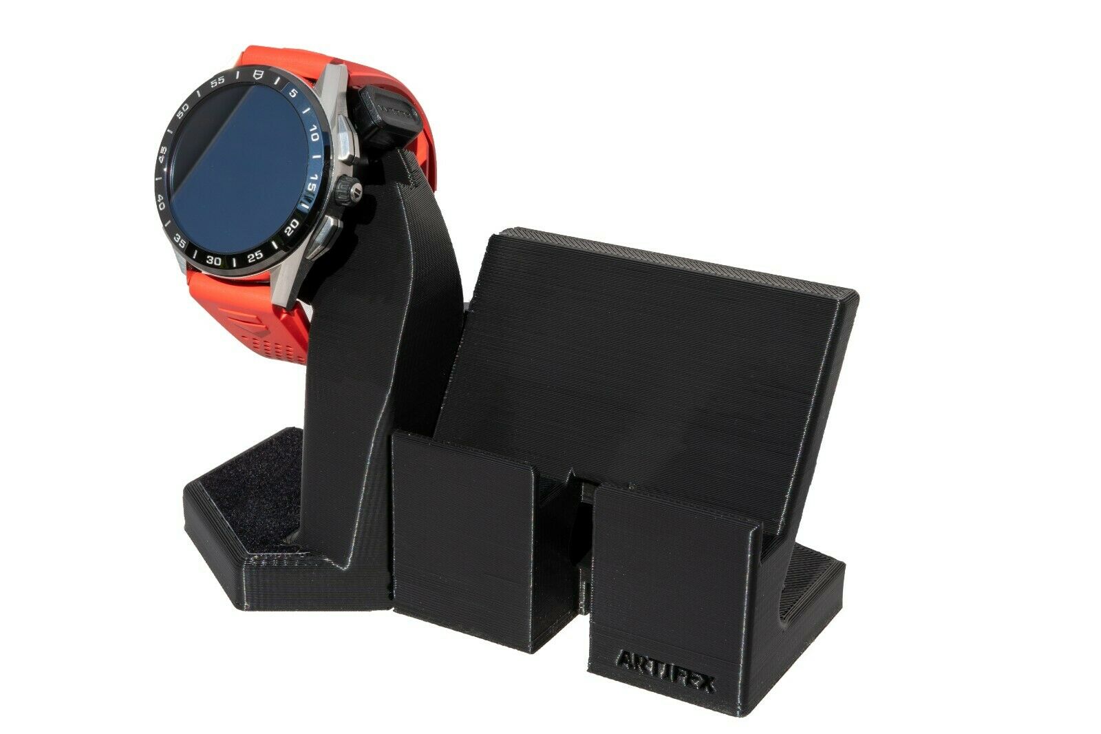Artifex Design Stand Configured for 3rd Generation TAG Heuer Connected 2020 Phone Combo (Includes USB Cable) - Artifex Design 3D